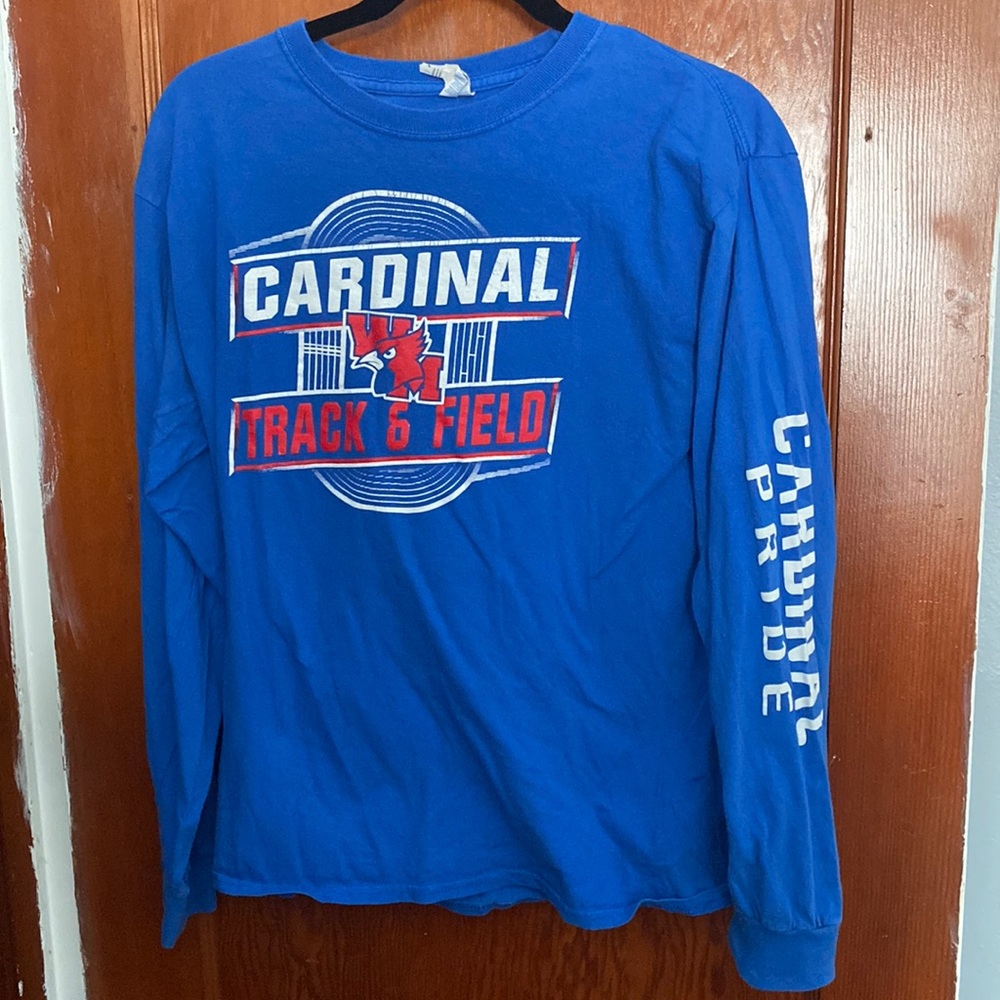 Vintage Cardinal Track & Field Long Sleeve Tee